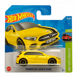 Машинка Базовая Hot Wheels '19 Mercedes-Benz A-Class Hatchbacks 1:64 HCW78 Yellow