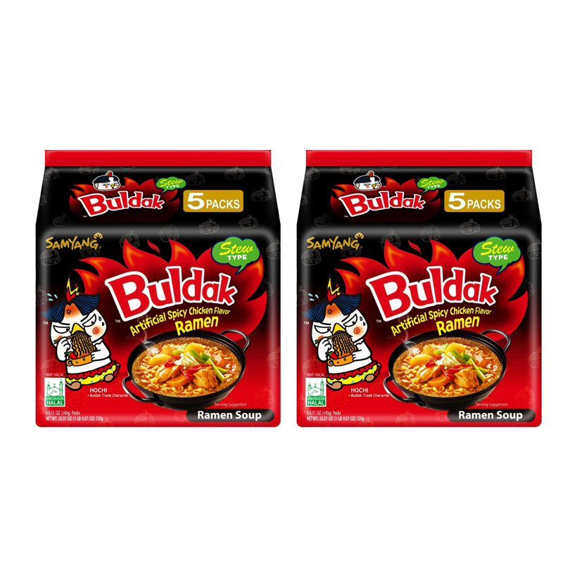 Набор Лапша Samyang 10шт Buldak Hot Chicken Flavor Ramen Stew Type Острая 145g - Retromagaz