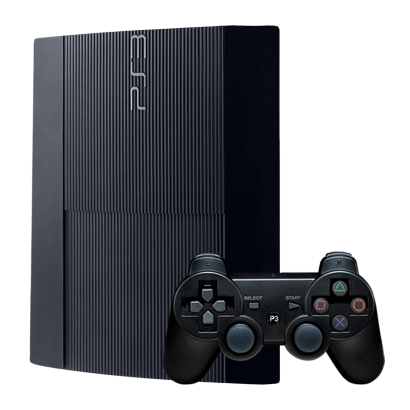 Набір Консоль Sony PlayStation 3 Super Slim 320GB Black Б/У  + Геймпад Бездротовий RMC Новий - Retromagaz