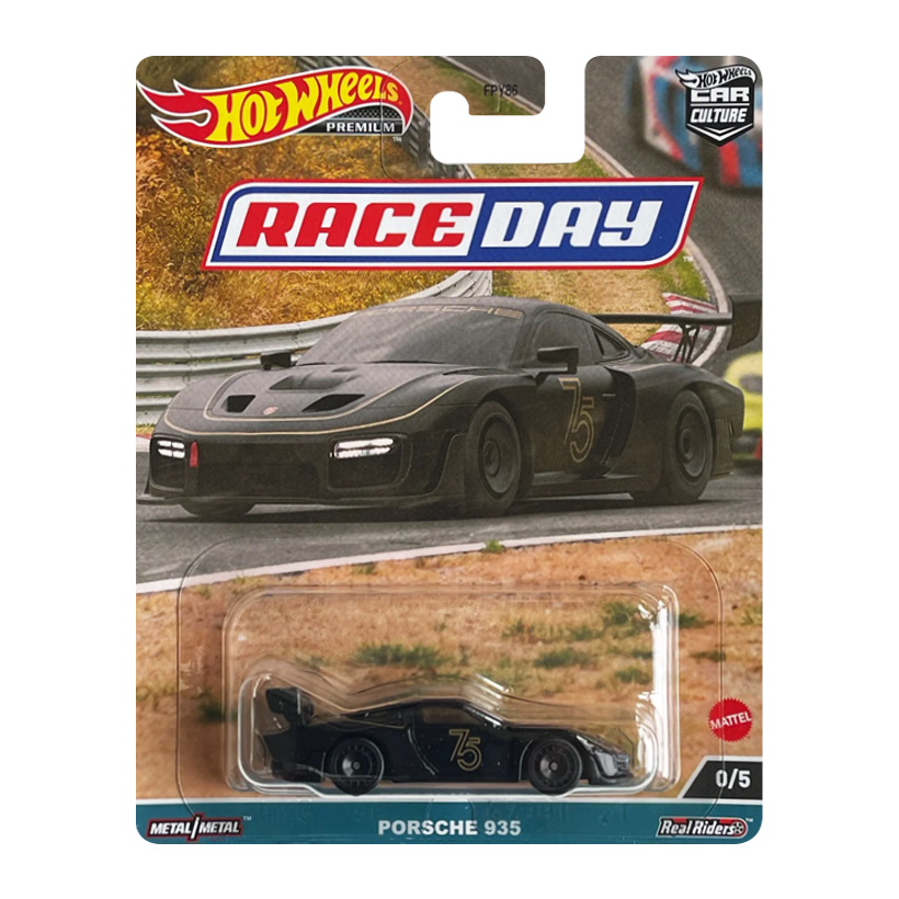 Машинка Premium Hot Wheels Porsche Porsche 935 Chase Race Day 1:64 HKC63 Black - Retromagaz