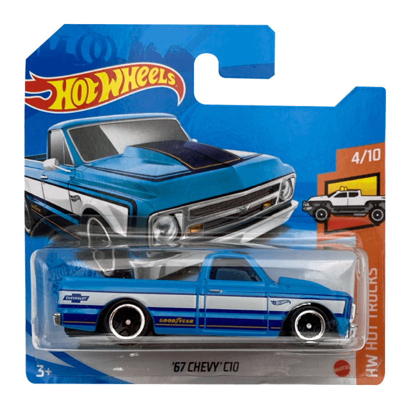 Машинка Базовая Hot Wheels '67 Chevy C10 Hot Trucks 1:64 GRY91 Blue - Retromagaz