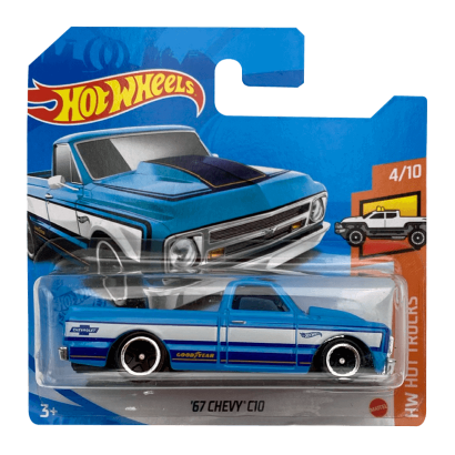 Машинка Базова Hot Wheels '67 Chevy C10 Hot Trucks 1:64 GRY91 Blue - Retromagaz