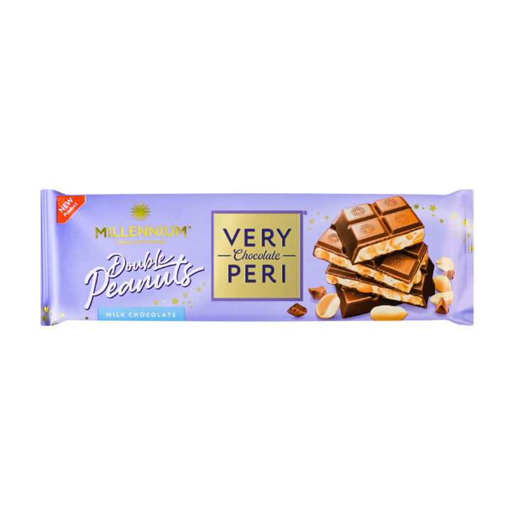 Шоколад Молочный Millennium Very Peri с Начинкой, Измельченным и Целым Арахисом 285g - Retromagaz