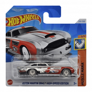 Машинка Базовая Hot Wheels Aston Martin DB4GT High-Speed Edition Zamac Muscle Mania 1:64 HRY86 Silver