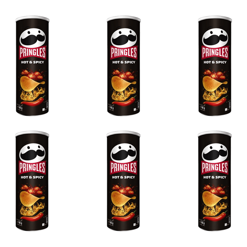 Набор Чипсы 6шт Pringles Hot & Spicy 165g - Retromagaz