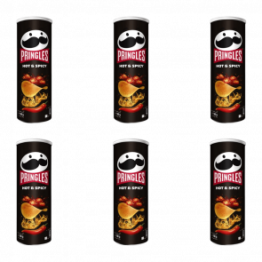 Набор Чипсы 1шт 6шт Pringles Hot & Spicy 165g 5053990127665