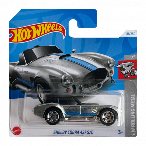 Машинка Базова Hot Wheels Shelby Cobra 427 S/C Zamac Rolling Metal 1:64 HTB53 Silver