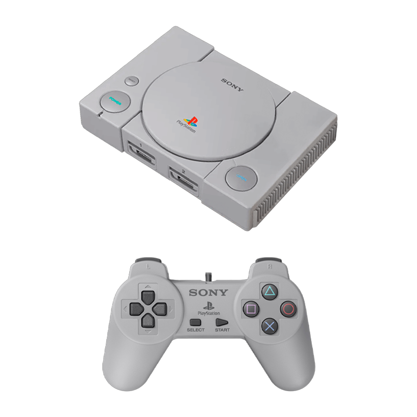Набор Консоль Sony PlayStation 1 Classic SCPH-1000R 16GB Grey + 20 Встроенных Игр Б/У  + Геймпад Проводной USB PC ПК - Retromagaz