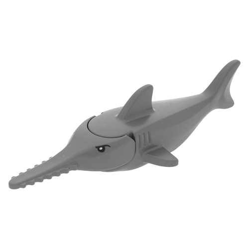 Фигурка Lego Animals Вода Sawfish with Gills with Black Eyes and White Pupils Pattern 14518c02pb01 1 Dark Bluish Grey Б/У Нормальный - Retromagaz