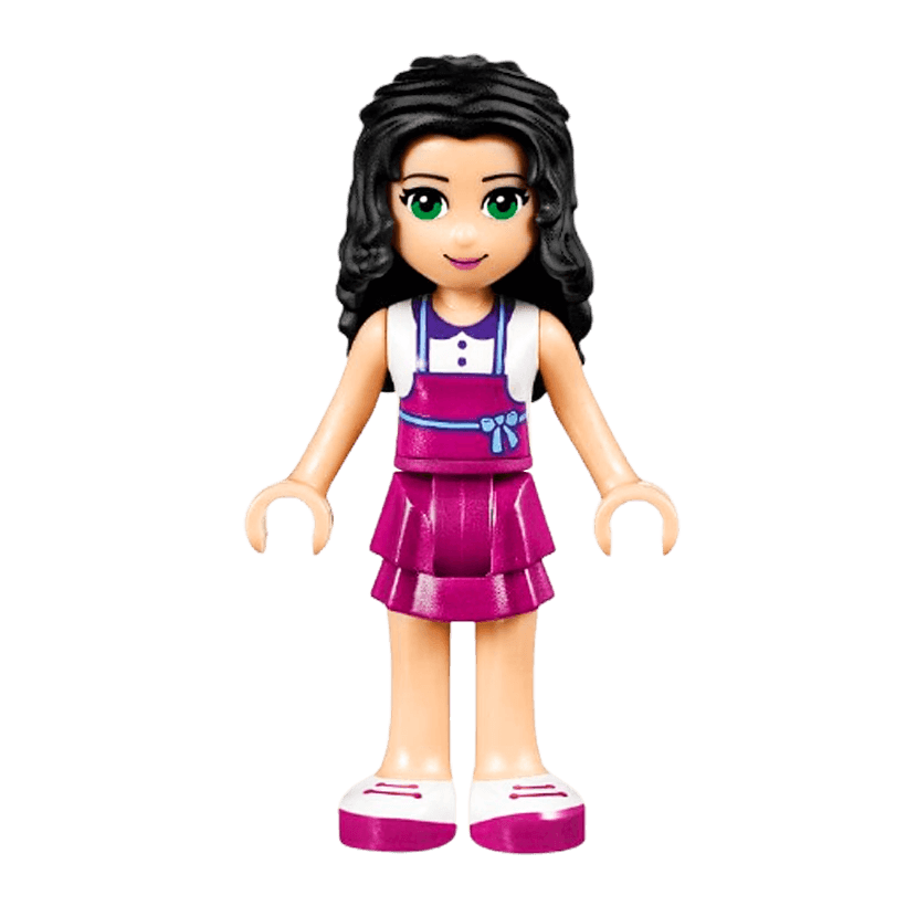 Фігурка Lego Girl Emma Magenta Layered Skirt Friends frnd183 1 Б/У - Retromagaz