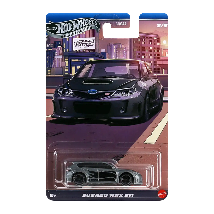 Тематична Машинка Hot Wheels Subaru WRX STI Compact Kings 1:64 JKX59 Grey - Retromagaz