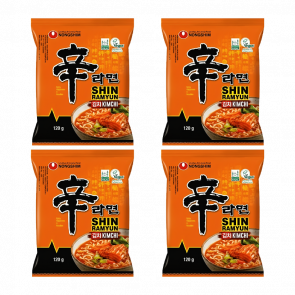 Набір Локшина 4шт Nongshim Kimchi Рамьон Гостра 120g - Retromagaz