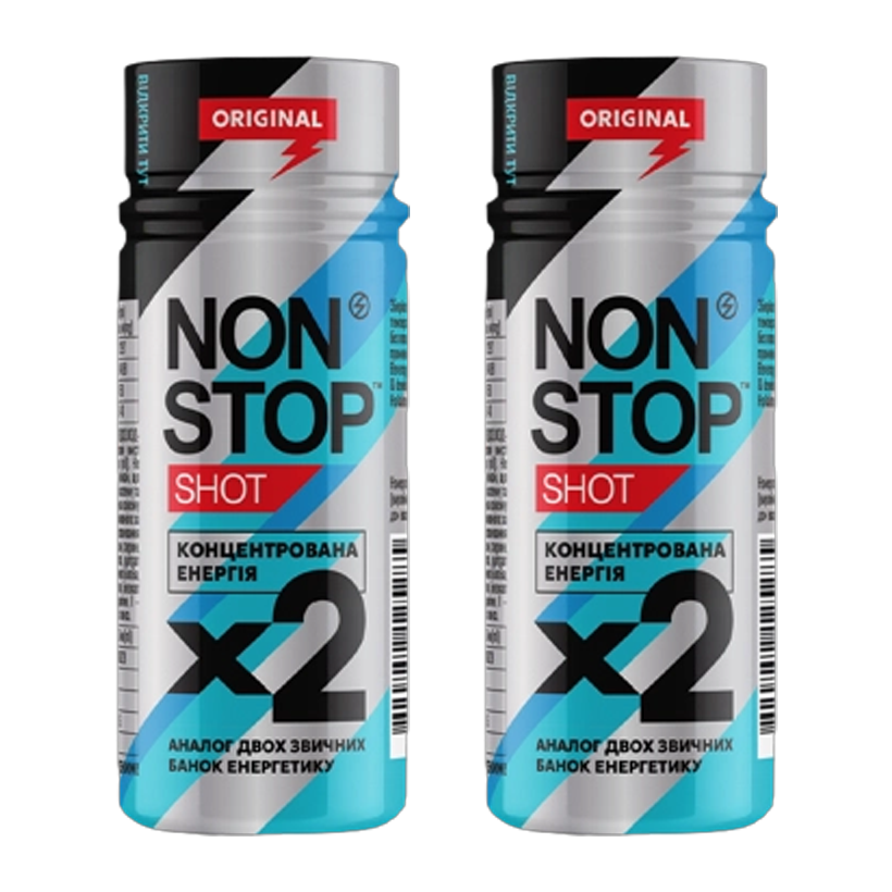 Набор Напиток Энергетический 2шт Non Stop Shot Original 60ml - Retromagaz