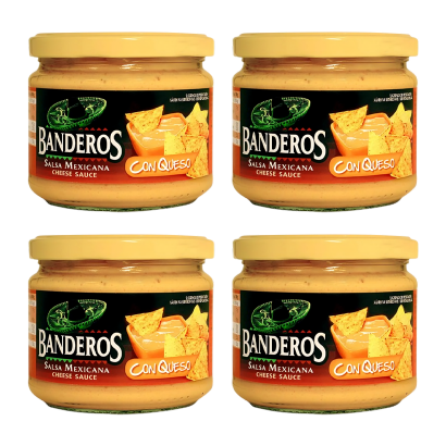 Набор Соус 4шт Обычный Banderos Сальса Мексиканская с Сыром 300g - Retromagaz
