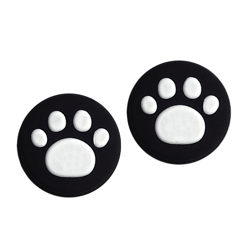 Накладки на Стіки 2шт RMC Cat Paw Nintendo Switch Black - Retromagaz