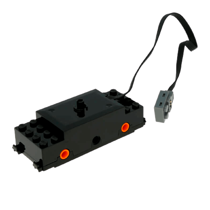 Електрика Lego Мотор Train Motor 9V RC with Integrated PF Attachment 87574c01 87574 4584375 6124610 6207390 Black Б/У - Retromagaz