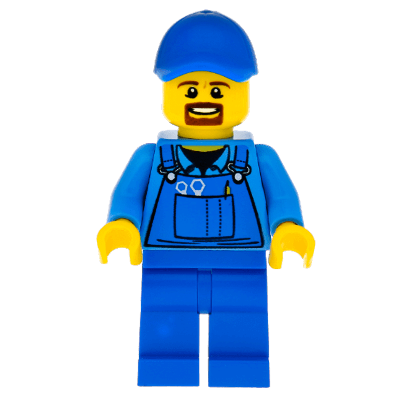 Фигурка Lego People 973pb0410 Overalls with Tools in Pocket Blue City cty0574 Б/У - Retromagaz