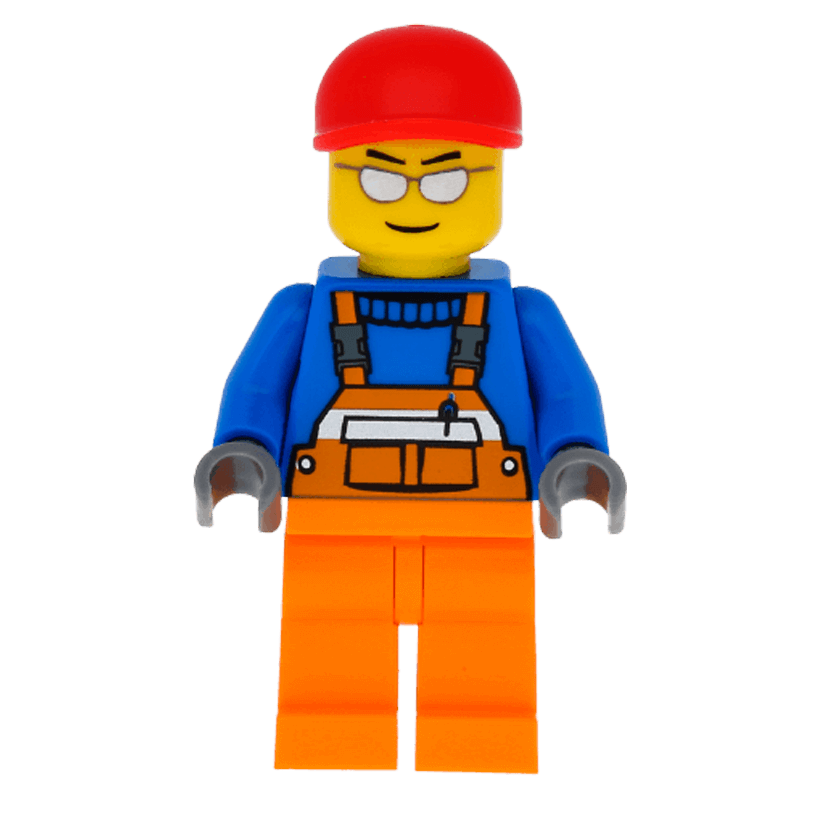 Фигурка Lego Construction 973px437 Overalls with Safety Stripe Orange City cty0294 Б/У - Retromagaz