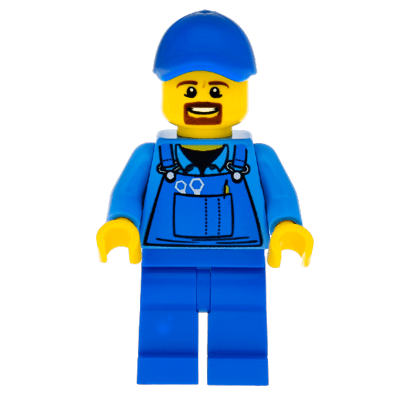 Фігурка Lego People 973pb0410 Overalls with Tools in Pocket Blue City cty0574 Б/У - Retromagaz
