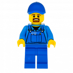 Фигурка Lego 973pb0410 Overalls with Tools in Pocket Blue City People cty0574 Б/У
