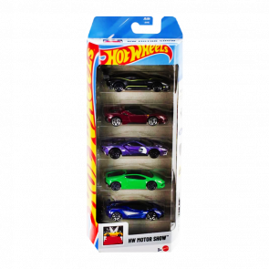 Машинка Базовая 5шт Hot Wheels Aston Martin Vulcan / Ferrari SF90 / Ford GT / Lamborghini Huracán / Lotus Evija Fast & Furious 1:64 JBJ89 Orange