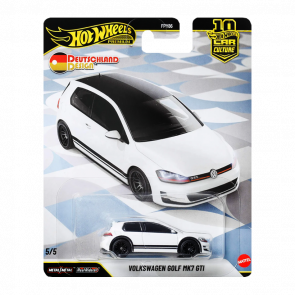 Машинка Premium Hot Wheels Volkswagen Golf Mk7 GTI Deutschland Design 1:64 JKF44 White - Retromagaz