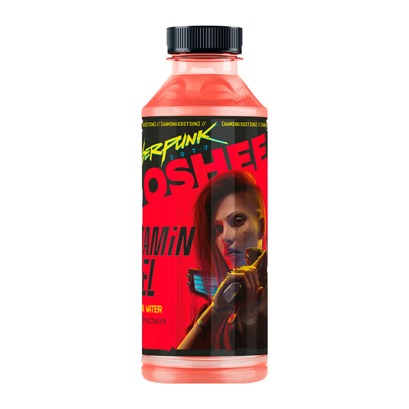 Напиток Oshee Cyberpunk Vitamin Fuel Cherry & Ginger 555ml - Retromagaz