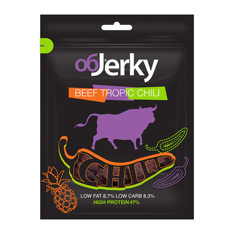 Снеки Мясные Objerky Говядина Вяленая Чили 50g - Retromagaz