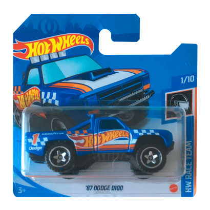 Машинка Базова Hot Wheels '87 Dodge D100 Race Team GRY18 Blue Новий - Retromagaz