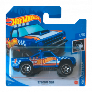 Машинка Базовая Hot Wheels '87 Dodge D100 Race Team GRY18 Blue Новый - Retromagaz