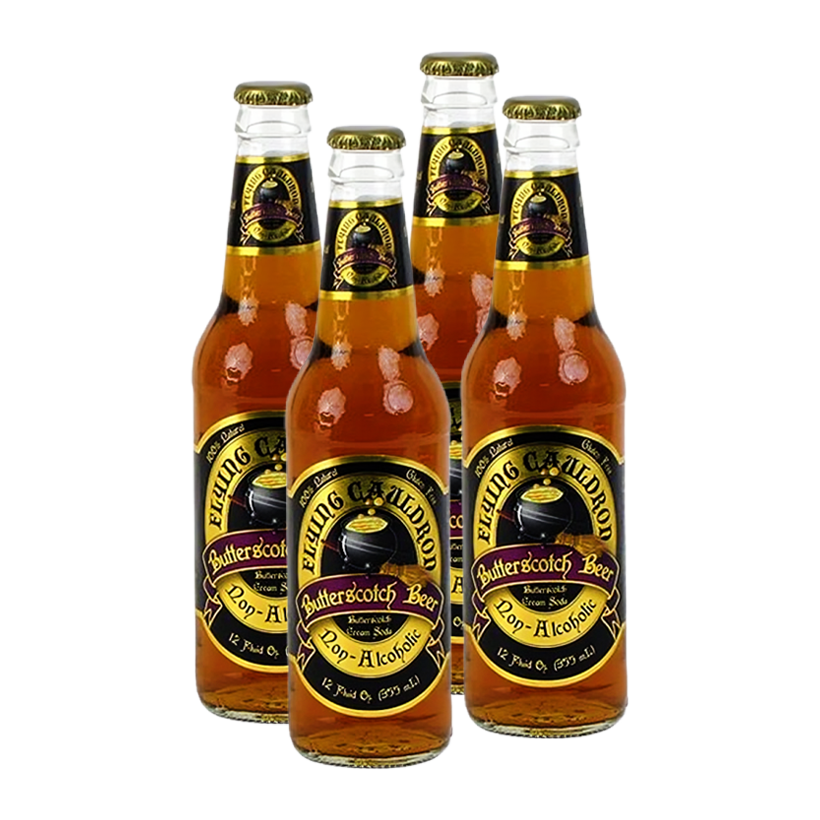 Набор Пиво Безалкогольное 4шт Virgil's Flying Cauldron Harry Potter Butterscotch Beer 355ml - Retromagaz