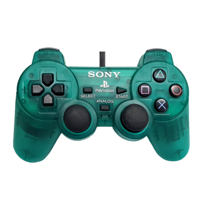 Геймпад Дротовий Sony PlayStation 2 DualShock 2 SCPH-10010 Crystal Green Б/У - Retromagaz