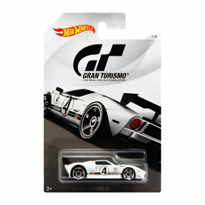 Тематическая Машинка Hot Wheels Ford GT Gran Turismo 1:64 FKF33 White - Retromagaz