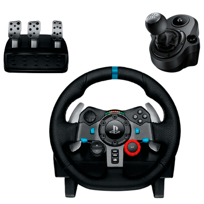 Набор Руль Проводной Logitech PlayStation 4 G29 Black Новый  + Рычаг Переключения Передач 5 Xbox Driving Force Shifter - Retromagaz