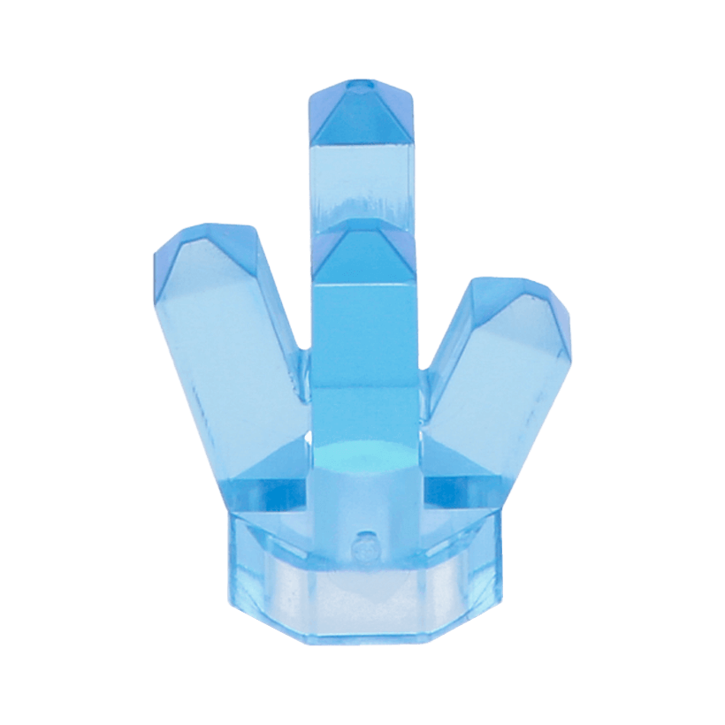 Скеля 2шт Lego Коштовність Crystal 5 Point 1 x 1 52 29377 30385 28623 4243703 Trans-Medium Blue Б/У - Retromagaz