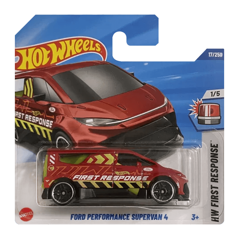 Машинка Базовая Hot Wheels Ford Performance Supervan 4 Treasure Hunts First Response 1:64 JBC20 Red - Retromagaz