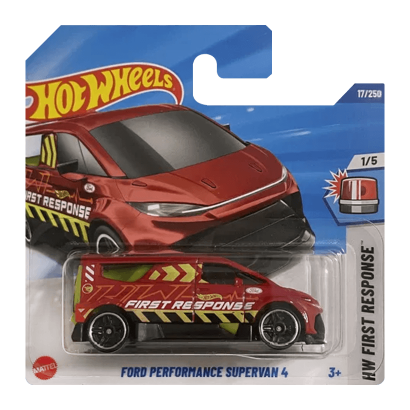 Машинка Базова Hot Wheels Ford Performance Supervan 4 Treasure Hunts First Response 1:64 JBC20 Red - Retromagaz