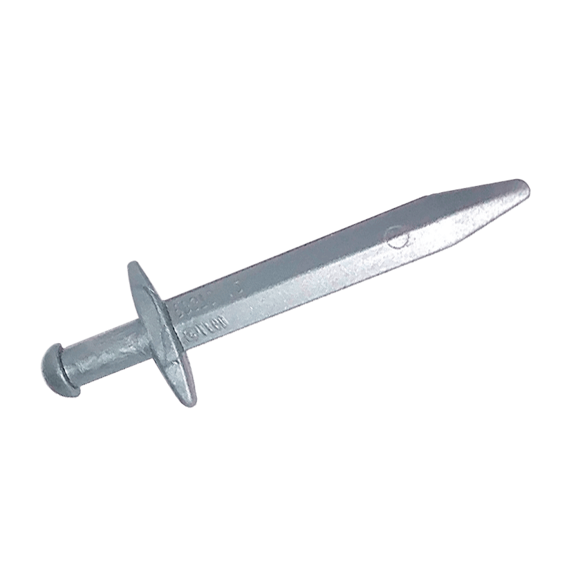 Оружие 2шт Lego Меч Greatsword Pointed 18031 98370 6078442 4653172 Flat Silver Б/У - Retromagaz