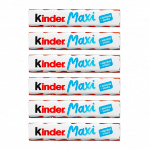 Набор Батончик 6шт Kinder Maxi с Молочной Начинкой 21g - Retromagaz