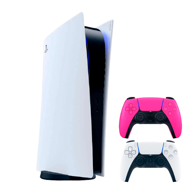 Набор Консоль Sony PlayStation 5 Digital Edition 825GB White Новый + Геймпад Беспроводной DualSense Pink - Retromagaz