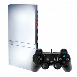 Консоль Sony PlayStation 2 Slim SCPH-7xxx Limited Edition Chip Silver Б/У - Retromagaz
