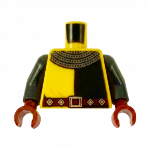 Тулуб Lego Series 20 Castle Tournament Knight with Silver Chain Mail Collar Collectible Minifigures 973pb3866c01 col361 6301417 Bright Light Orange Б/У - Retromagaz