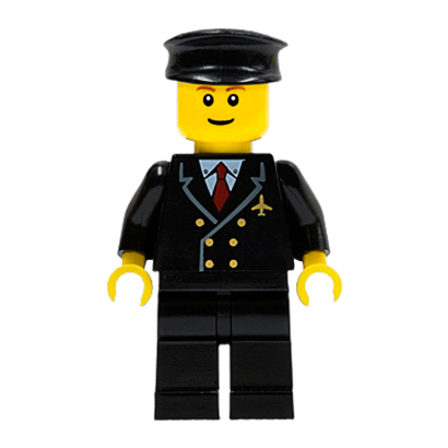 Фигурка Lego 973pb0109 Red Tie and 6 Buttons Thin Grin City Airport air022 Б/У - Retromagaz
