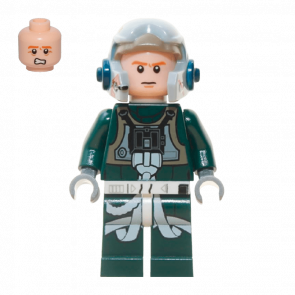 Фігурка Lego Star Wars Повстанець Arvel Crynyd Pilot A-wing Open Helmet Dark Green Jumpsuit sw0437 Б/У Нормальний