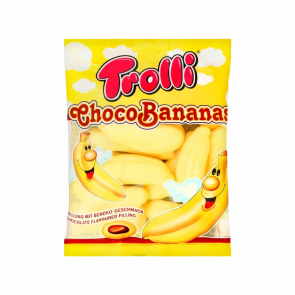 Цукерки Жувальні Trolli Choco Bananas з Шоколадною Начинкою 150g - Retromagaz