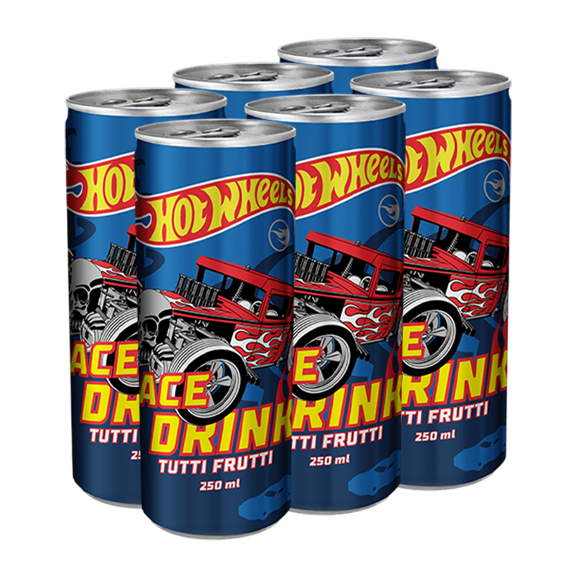 Набір Напій 6шт Hot Wheels Race Drink 250ml - Retromagaz