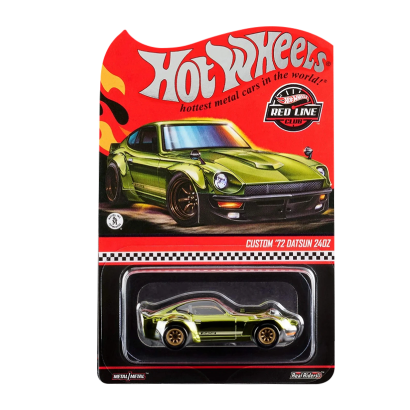 Машинка Premium Hot Wheels Custom '72 Datsun 240Z Red Line Club RLC 1:64 JCP26 Green - Retromagaz