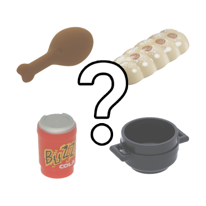 Аксесуар Lego Їжа + Посуд для Фігурок в Асортименті Б/У - Retromagaz