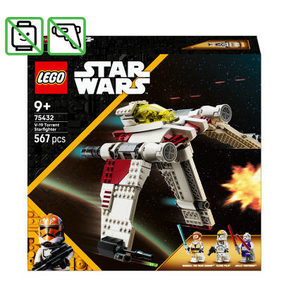 Конструктор Lego Зоряний Винищувач V-19 Потік Star Wars 75432 Без Фігурок Новий - Retromagaz