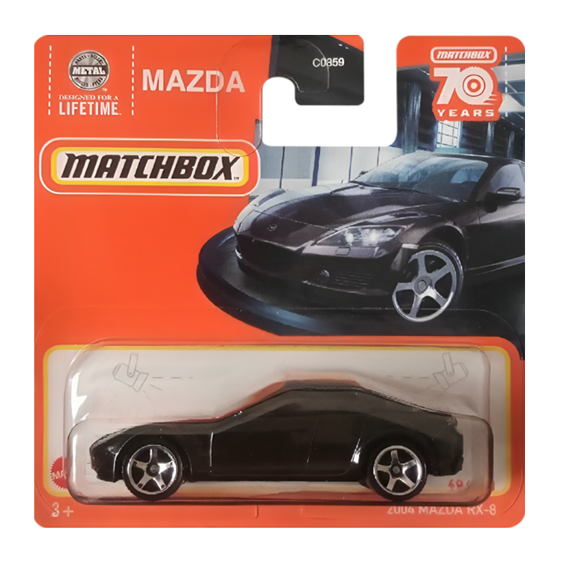 Машинка Большой Город Matchbox 2004 Mazda RX-8 Showroom 1:64 HLC58 Black - Retromagaz